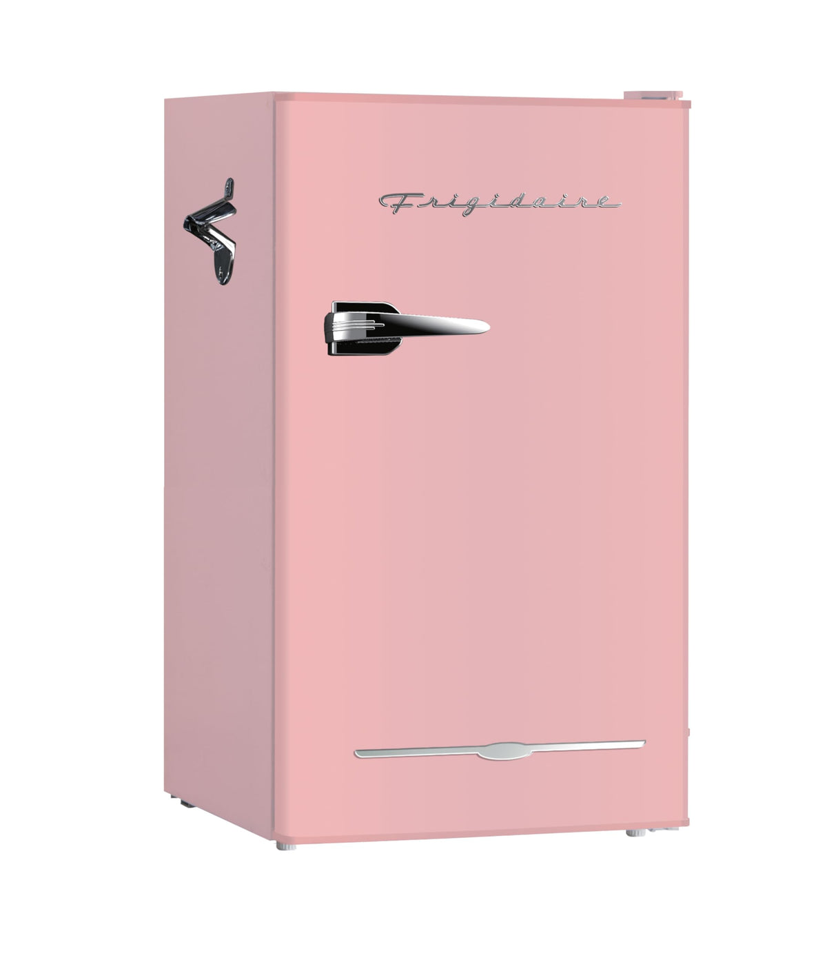 Frigidaire EFR376 retro fridge in pink offers compact storage for dorm rooms.