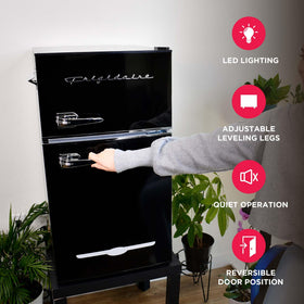 Frigidaire EFR840 built-in bottle opener on the door for convenient refreshments.