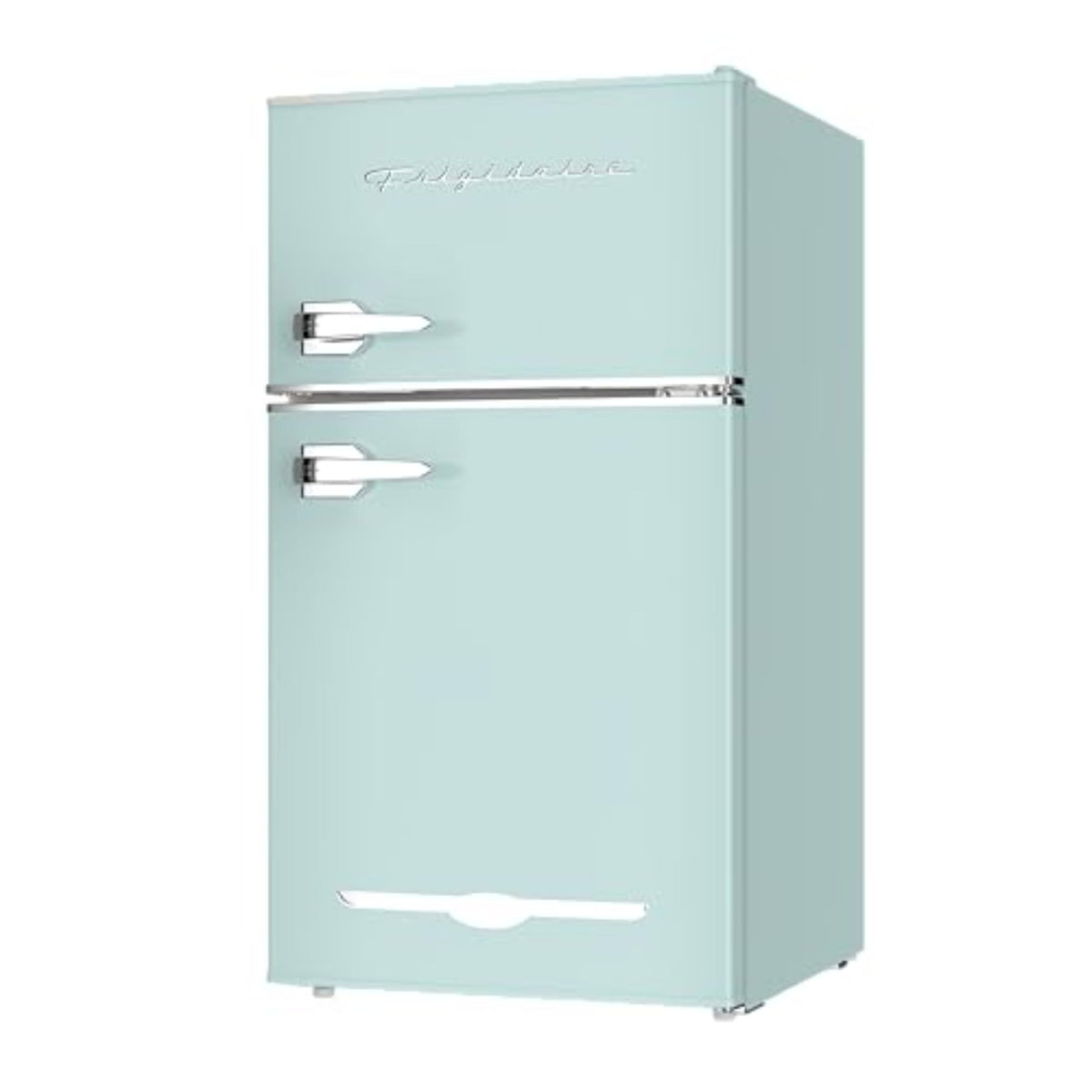Frigidaire EFR840 front view in mint with compact retro appeal.