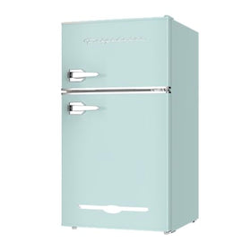 Frigidaire EFR840 front view in mint with compact retro appeal.