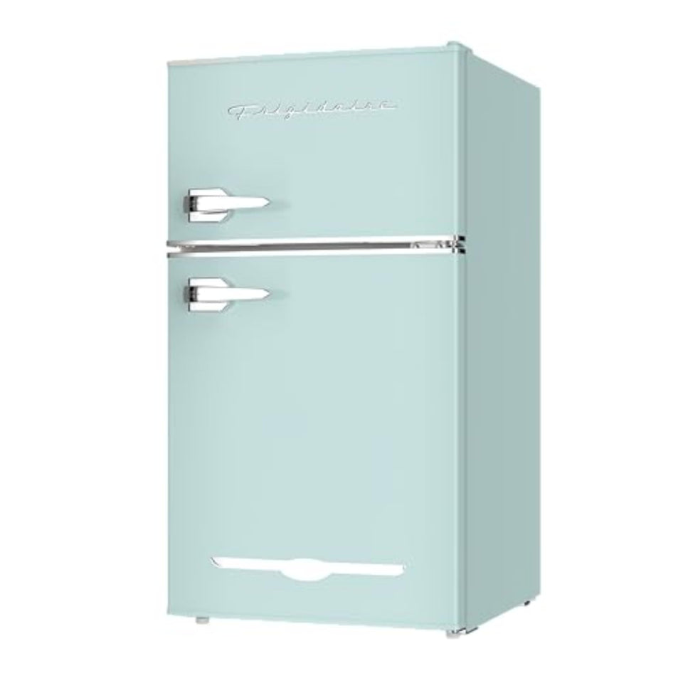 Frigidaire EFR840 front view in mint with compact retro appeal.
