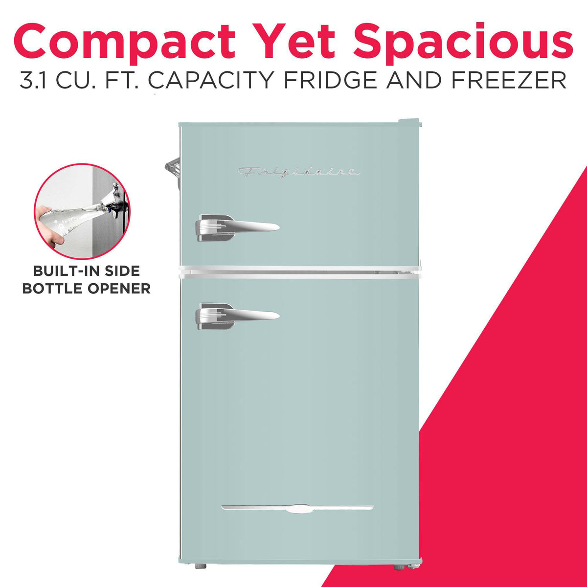 Frigidaire EFR840 interior showcasing glass shelves for organized storage.