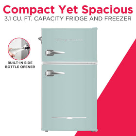 Frigidaire EFR840 interior showcasing glass shelves for organized storage.