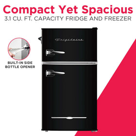 Frigidaire EFR840 top freezer with ice cube tray, ideal for quick cold snacks.