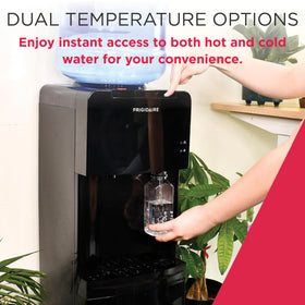 Frigidaire EFWC498 hot water safety lock prevents accidental spills.