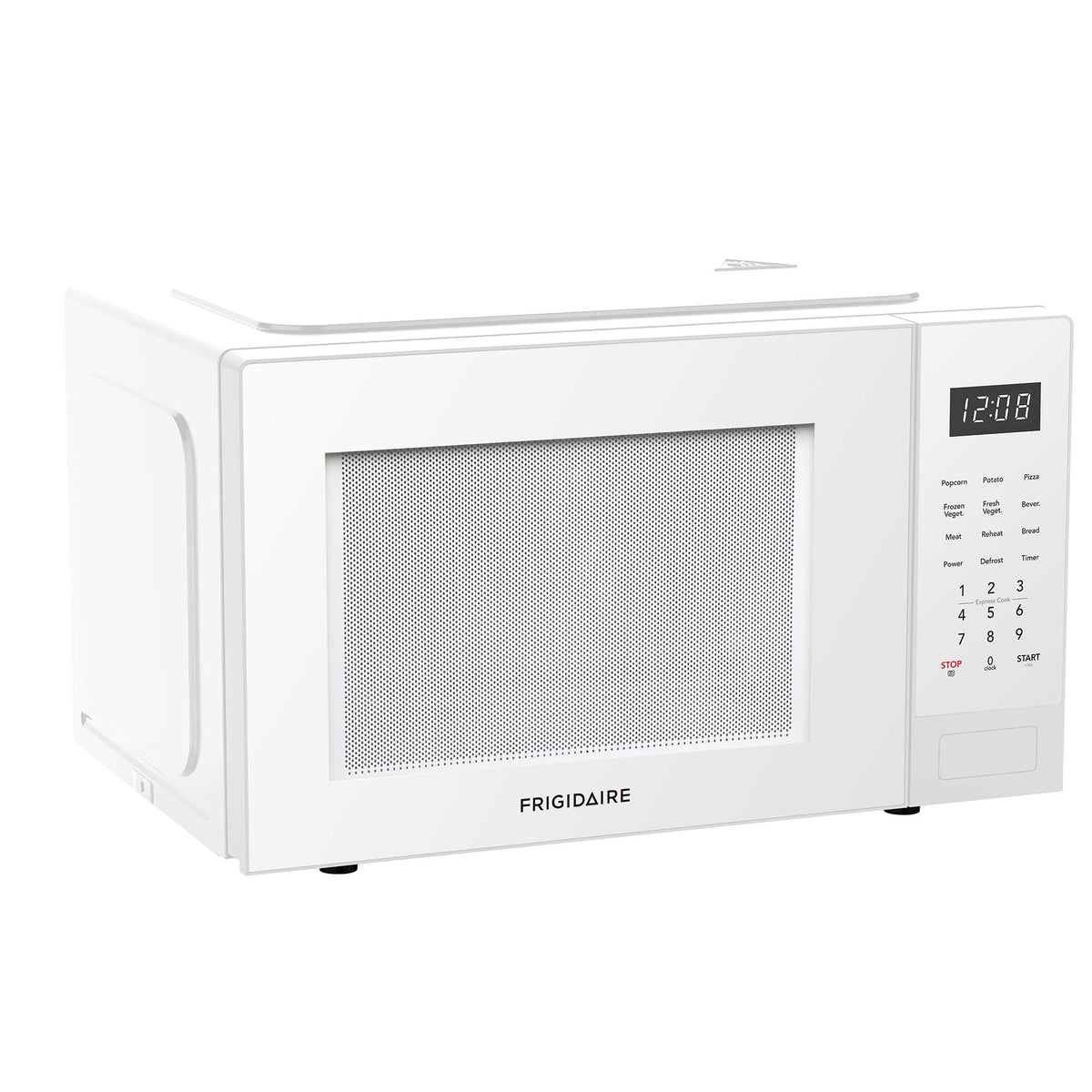 Frigidaire EM0953WHTE control panel; soft-touch operation with 10 power levels.