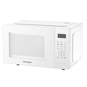Frigidaire EM0953WHTE glass turntable; easy cleaning by hand or dishwasher.