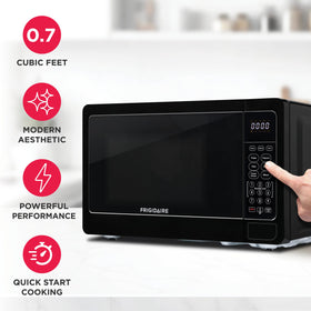 Frigidaire EMW733BLACKAMZ defrost timers offer flexible thawing for even results.