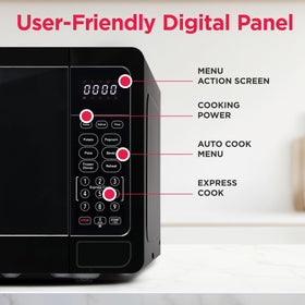 Frigidaire EMW733BLACKAMZ six auto-cooking presets simplify everyday meals.