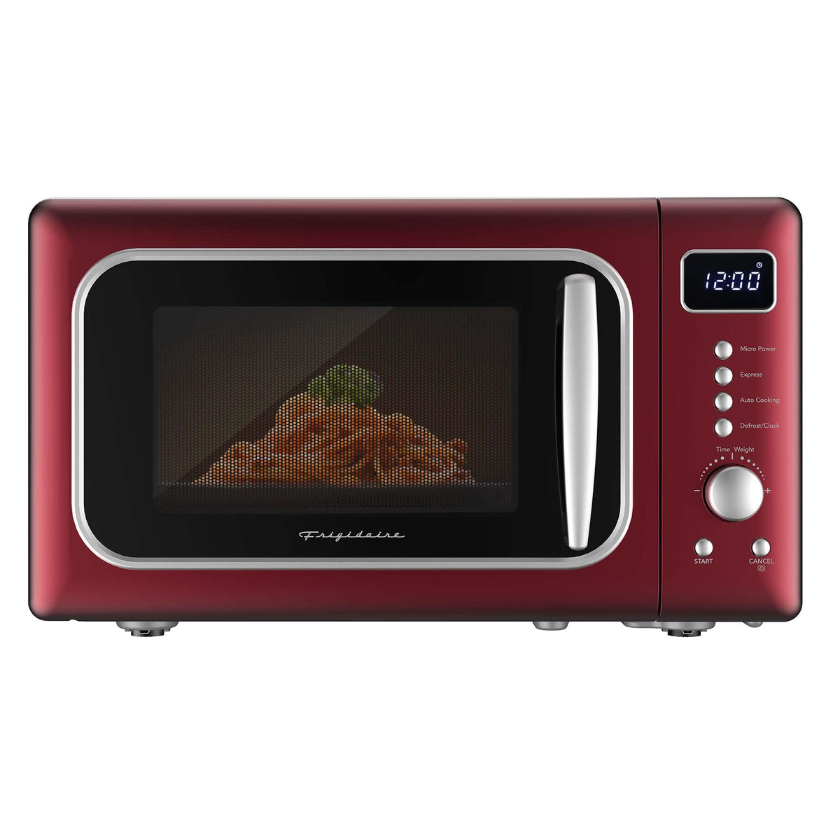 Frigidaire EMW788RETRO front view; compact retro design suits small kitchens.