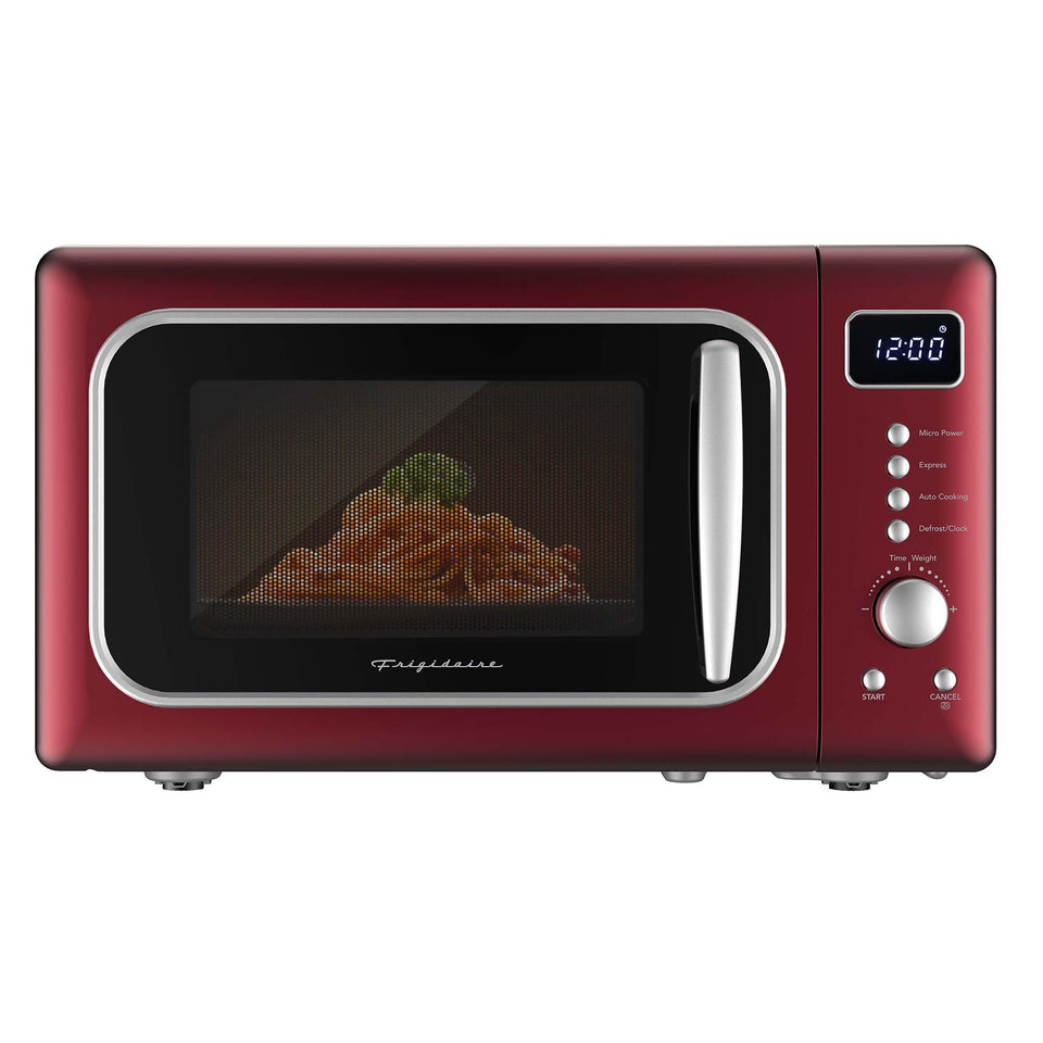 Frigidaire EMW788RETRO front view; compact retro design suits small kitchens.