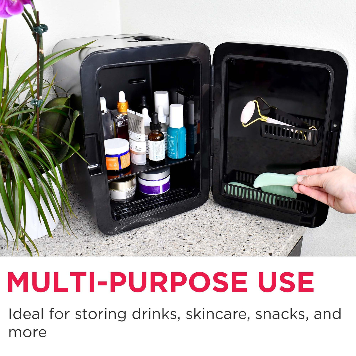 Frigidaire mini fridge portable-handle enables easy transport between rooms.