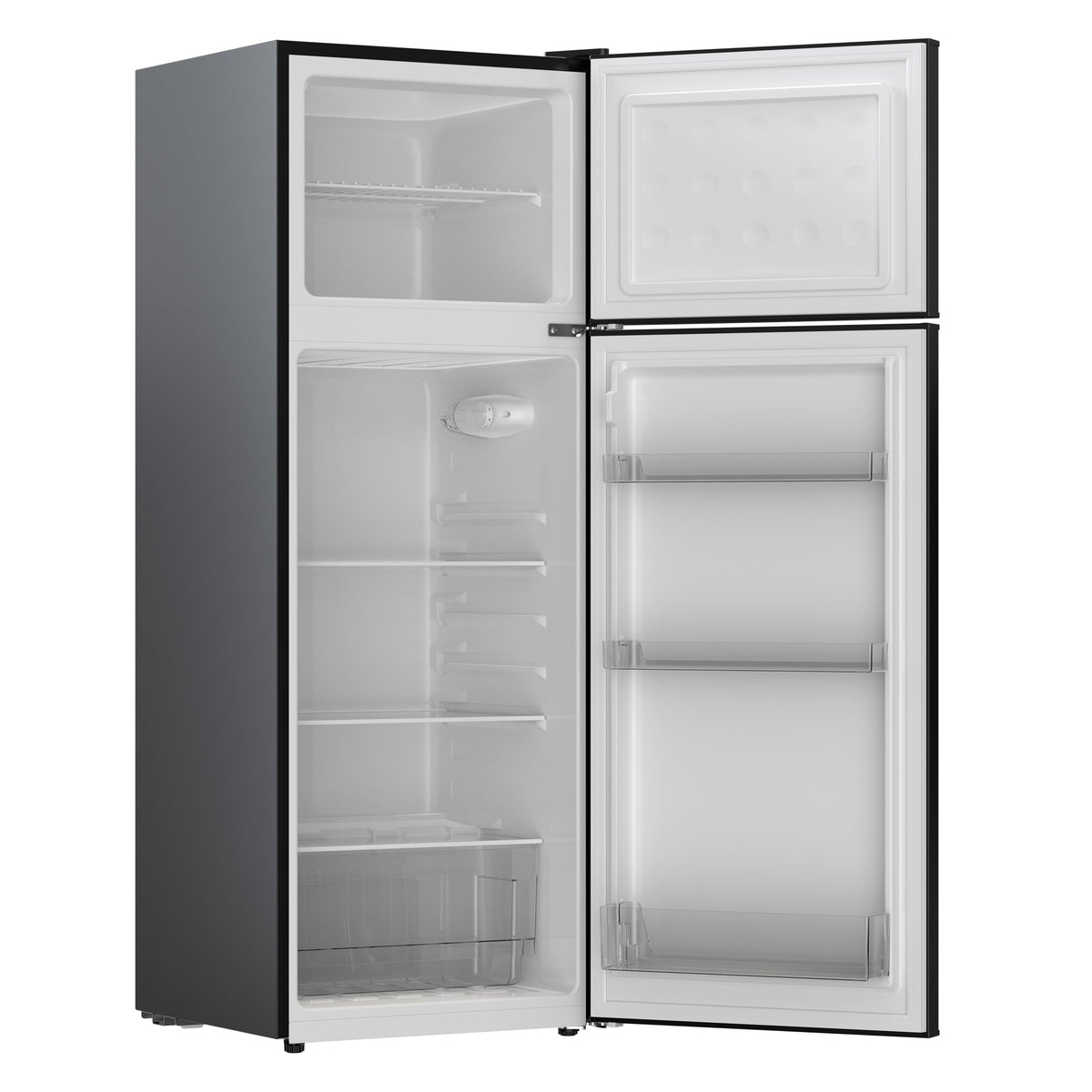 Frigidaire retro fridge freezer shelf adapts to various item sizes