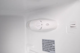 Frigidaire retro fridge leveling legs and casters enable easy repositioning