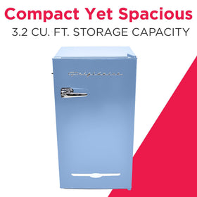 Frigidaire Retro Compact Fridge built-in bottle opener adds quick beverage accessibility.