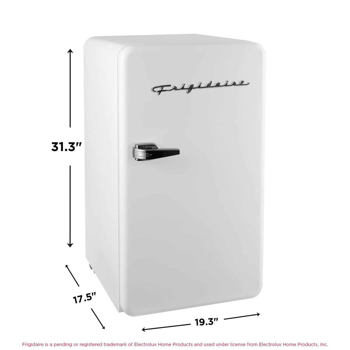 Frigidaire Retro Compact Refrigerator energy-efficient design in a kitchen