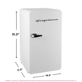 Frigidaire Retro Compact Refrigerator energy-efficient design in a kitchen