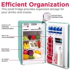 Frigidaire Retro Refrigerator flush-back design for desks and dorms