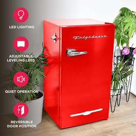 Frigidaire retro fridge built-in bottle opener for effortless entertaining
