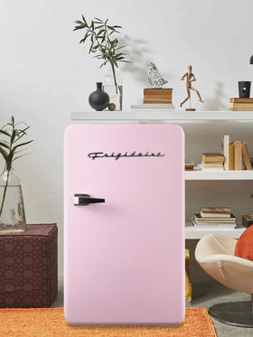 Frigidaire retro fridge pink with built-in bottle opener