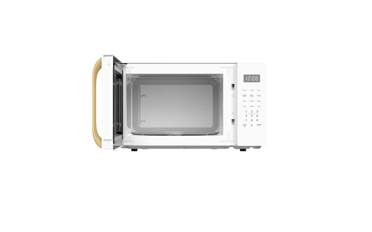 Frigidaire Retro Microwave WhiteGold child safety lock for family safety