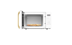 Frigidaire Retro Microwave WhiteGold digital clock and timer for precise timing