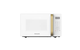 Frigidaire Retro Microwave WhiteGold front view showing space-saving retro design for kitchens