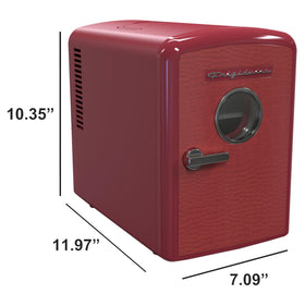 Frigidaire thermolectric cooling keeps drinks quietly cool.