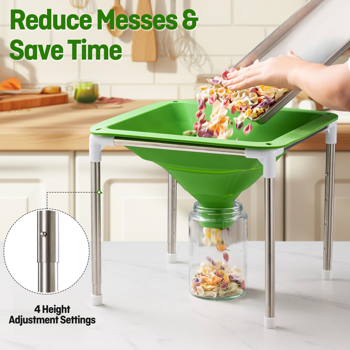 Friheten dishwasher-safe collapsible funnel is easy to clean