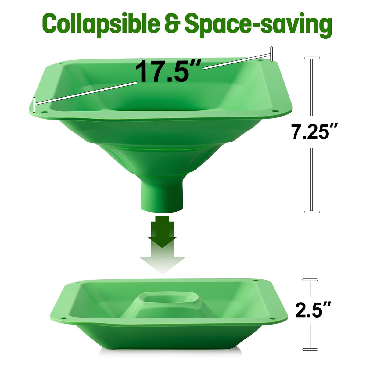 Friheten durable reusable Harvest Right funnel minimizes waste
