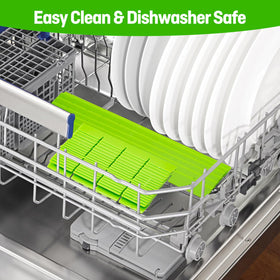 Friheten uniform-portion dividers help organize multiple foods at once