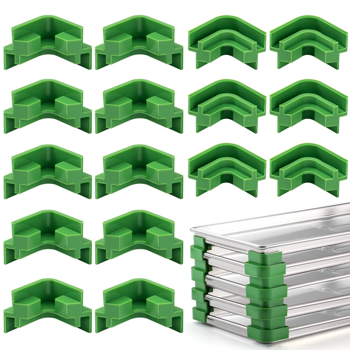 Friheten silicone tray stackers for Harvest Right trays, 16-piece set enabling efficient stacking