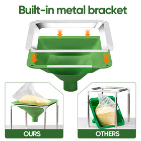 Friheten wide-mouth collapsible funnel for quick transfers