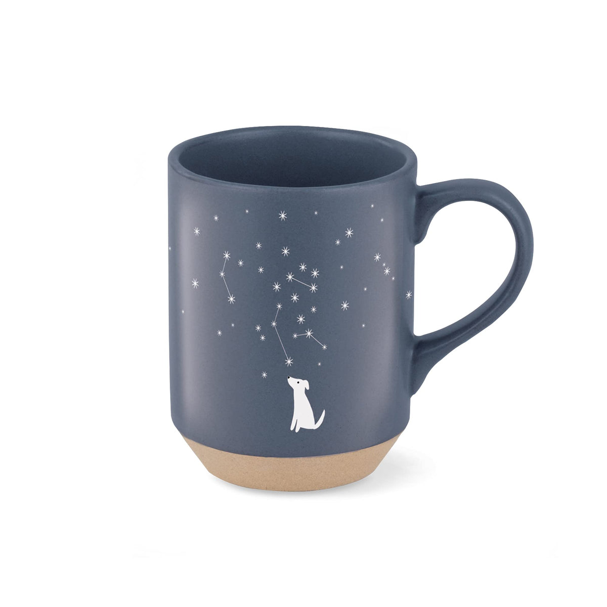 Fringe Studio Celestial Dog Mug front view in navy, perfect for cozy coffee rituals
