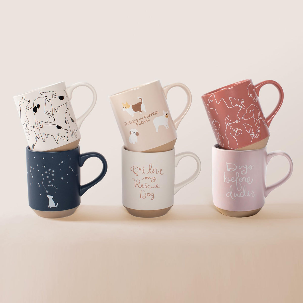 Fringe Studio Celestial Dog Mug navy color suits soups and desserts in the kitchen