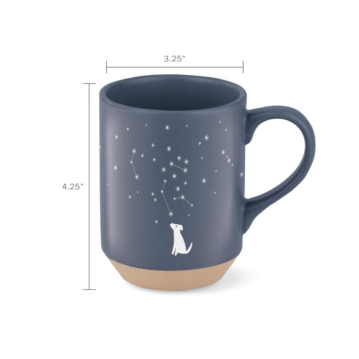Fringe Studio Celestial Dog Mug demonstrates dishwasher-safe stoneware for daily use