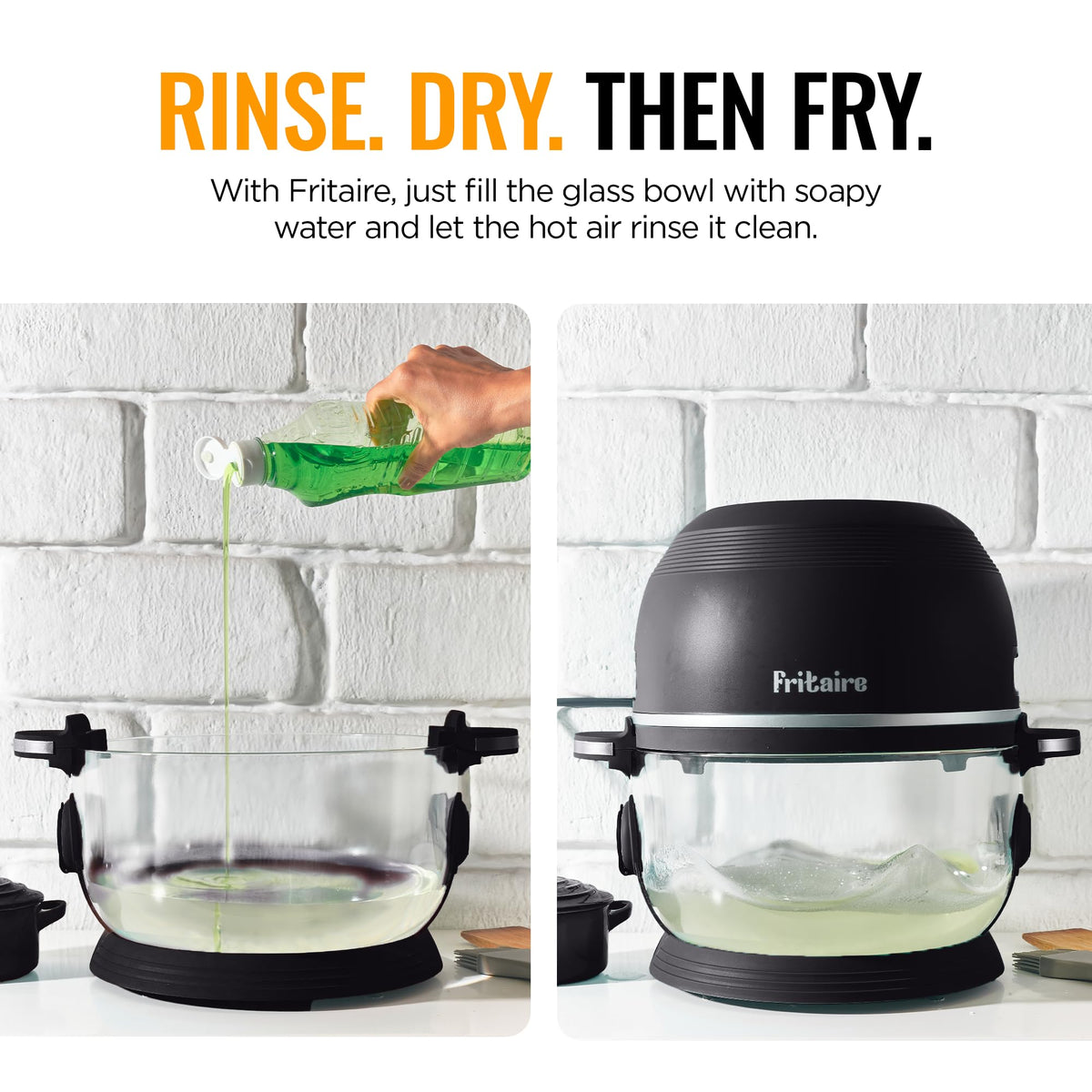 Fritaire accessories dishwasher-safe for effortless cleanup after cooking sessions