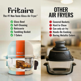 Fritaire Non-Toxic Air Fryer Pro 5-quart capacity for family-friendly portions.