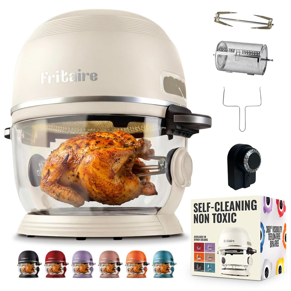 Fritaire Non-Toxic Air Fryer Pro front view with 5-quart capacity for family meals.