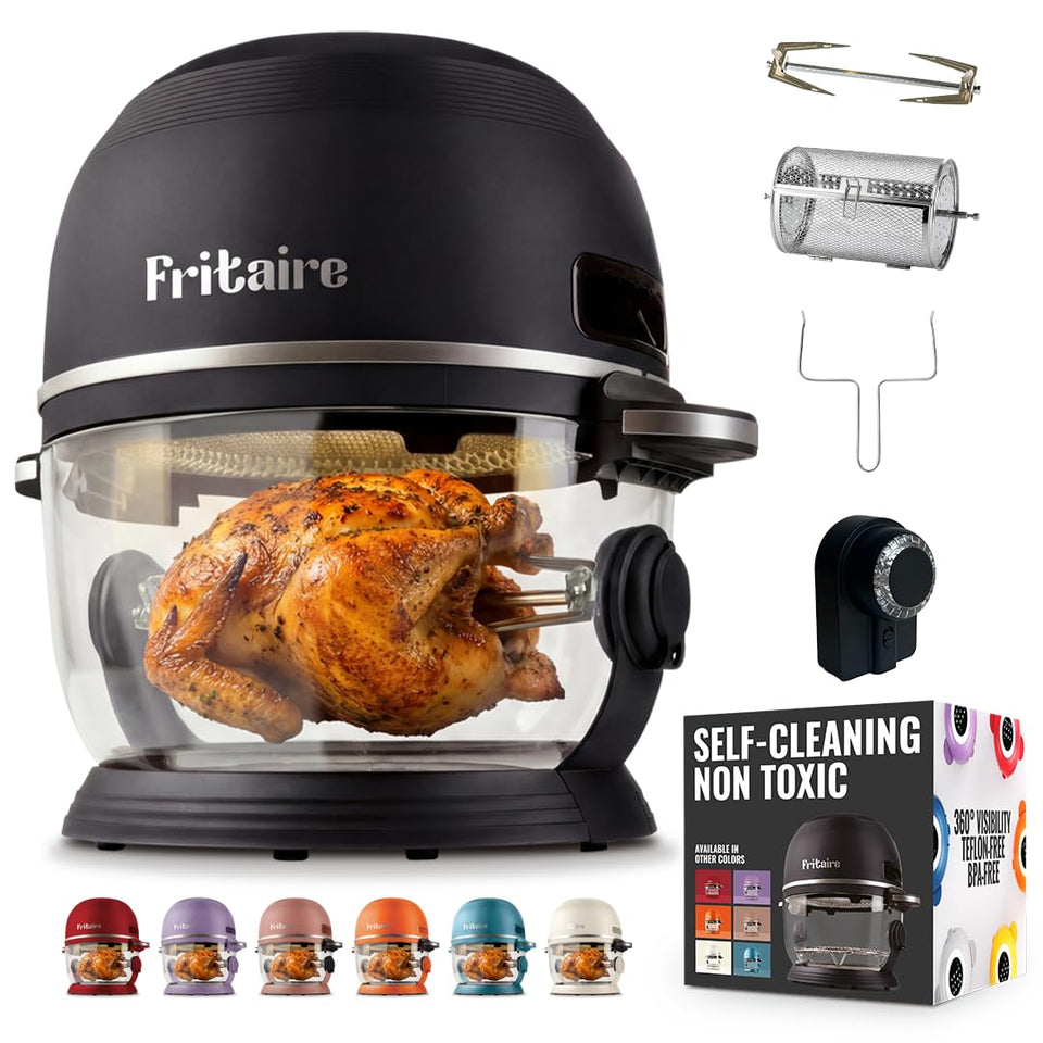 Fritaire non-toxic air fryer pro with rotisserie and tumbler for even cooking at home