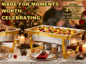 Frizoky chafing dishes setup for an elegant buffet presentation
