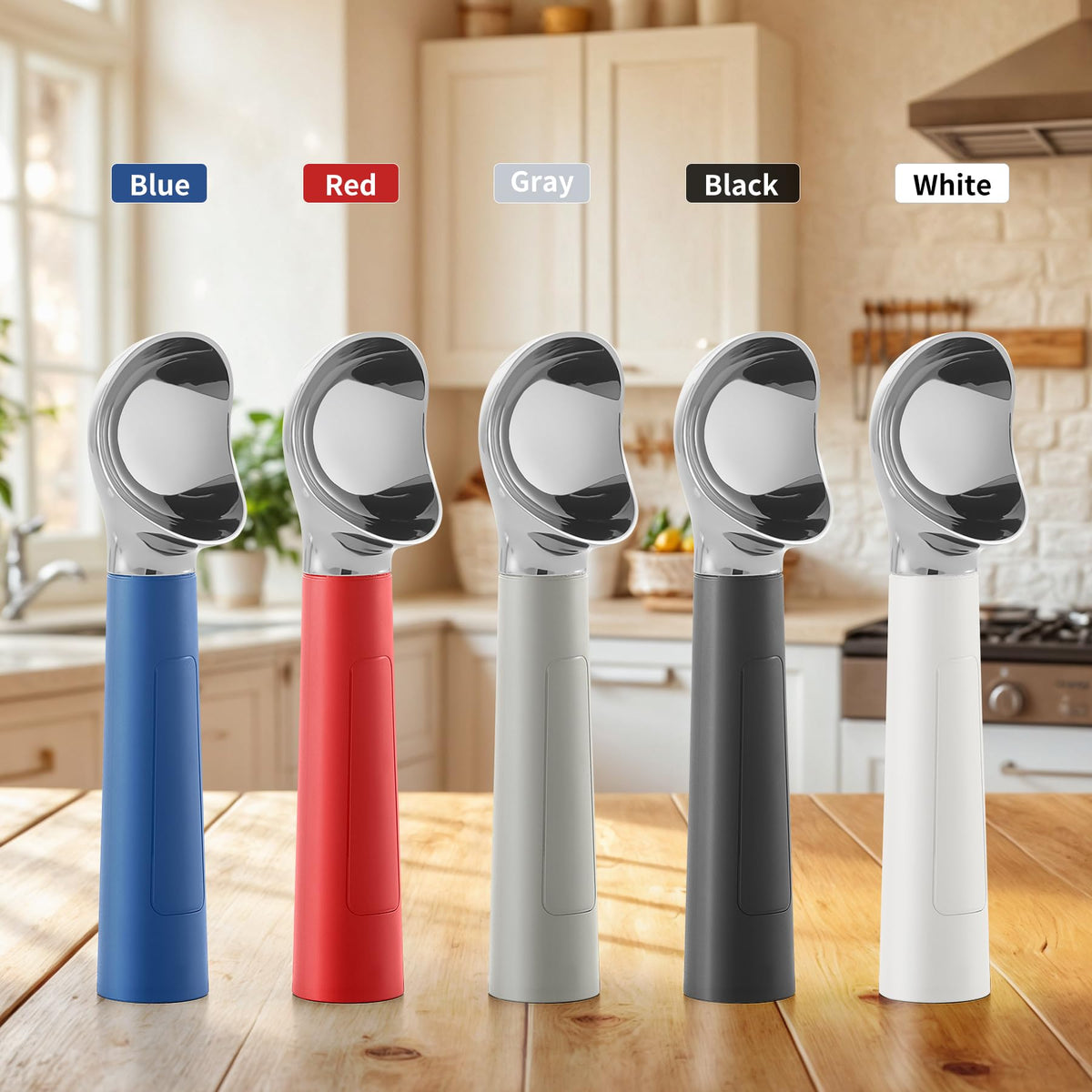 FrostJoy LED readout shows temperature and charge while you scoop.
