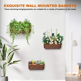 FRONDENT hanging wall basket for fruits provides air circulation and stylish storage solution.