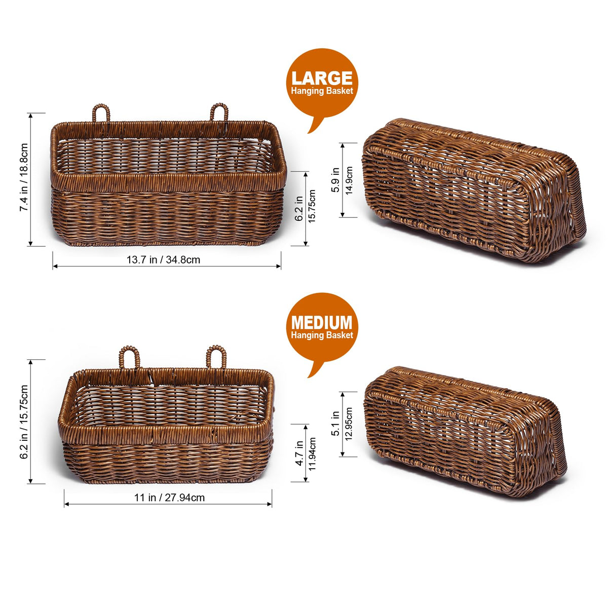 FRONDENT wall-hanging basket decor adds versatile kitchen storage and boho charm.