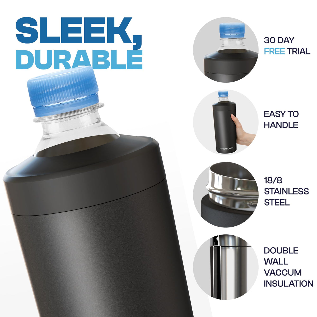 Frost Buddy fits slim and big cans for any drink.