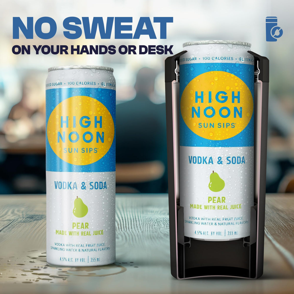 Frost Buddy secure fit keeps your beverage in place.
