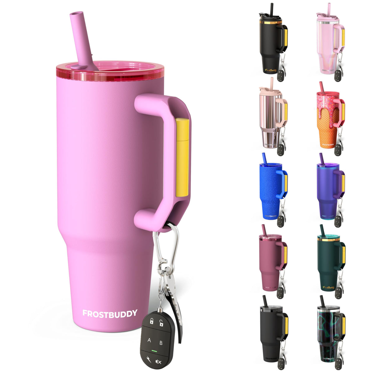 Frost Buddy Thicc Buddy 40oz tumbler pouring for on-the-go use