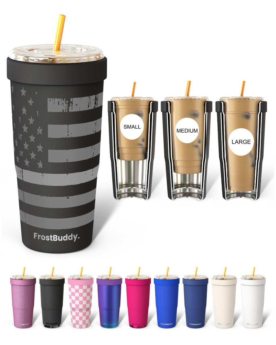 Frost Buddy Togo Buddy 30oz angle view shows durable stainless steel and travel-ready design.