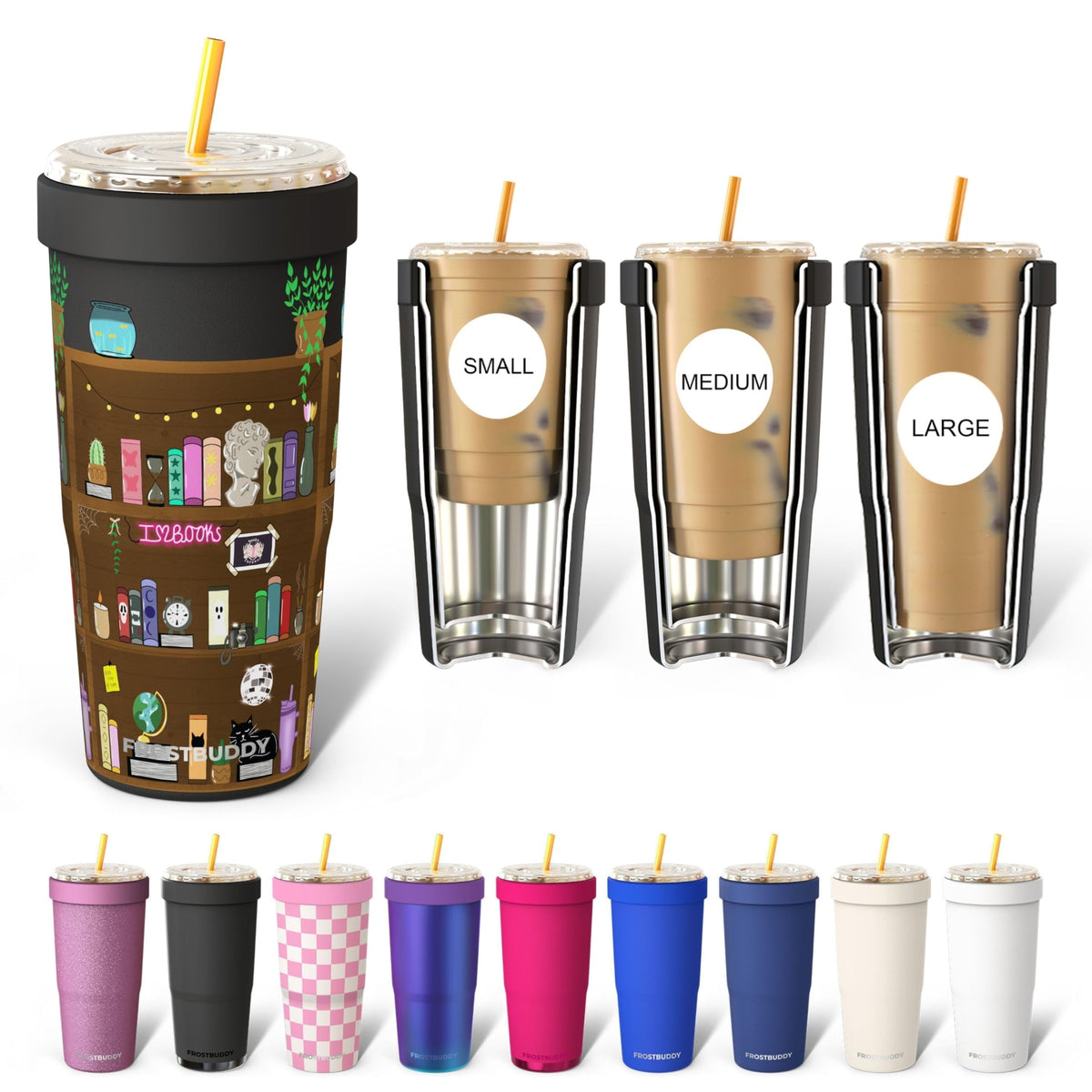 Frost Buddy Togo Buddy 30oz bottle with airtight flip lid for spill-free travel.