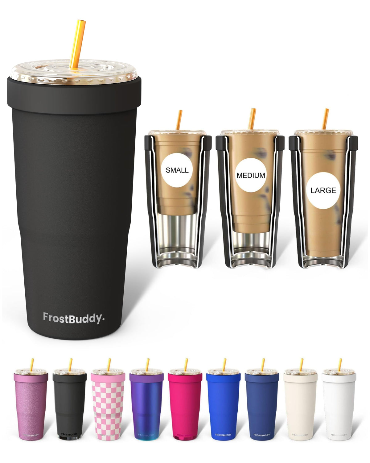 Frost Buddy Togo Buddy 30oz tumbler with flip lid for spill-free on-the-go use.